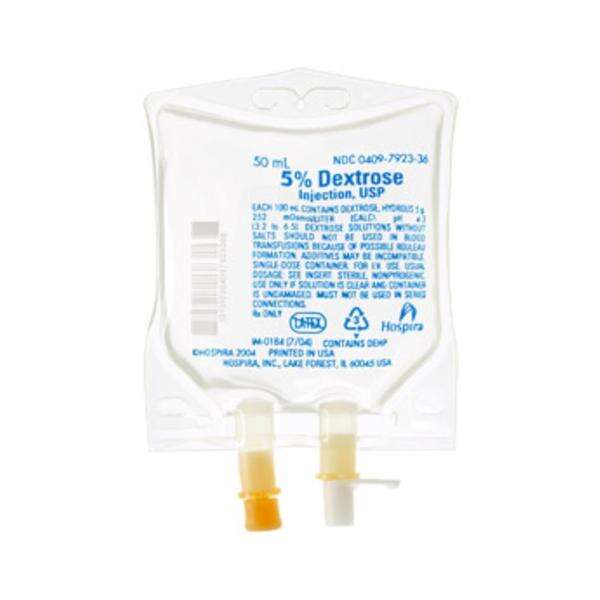 Dex 5/H2O Injection Solution 50 Preservative Free/No Mercury/DEHP Strl Bg 80/Ca